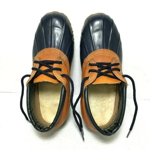 Eddie Bauer Duck Rain Boots Shoes Lace Up 8 M - Picture 6 of 8